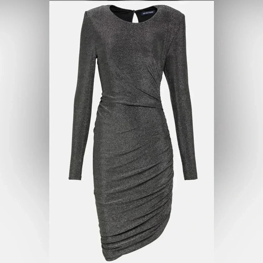 Nwot! Veronica Beard Cyrus Metallic Mini Dress - Picture 5 of 9